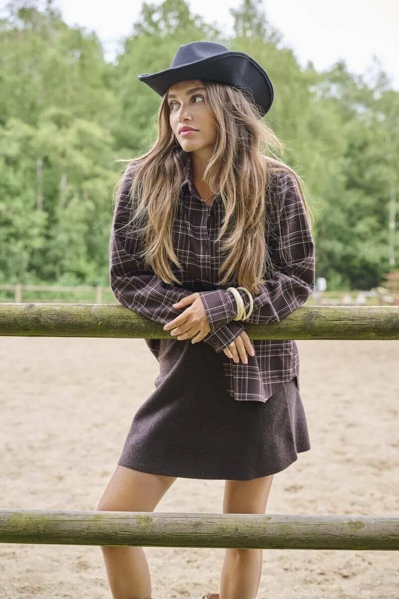 Only - Onlwren Check Shirt - 4970194 Black Checked Forge