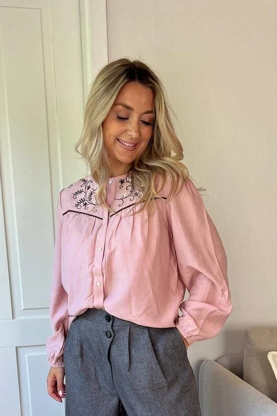 Dear Molly - Flower Shirt - Pink