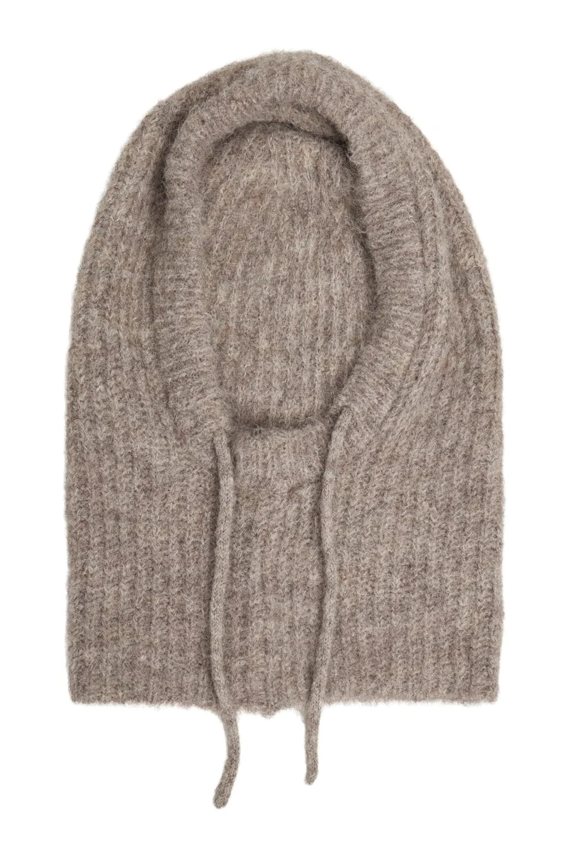 Object - Objmilu Knit Balaclava - 4604016 Humus Melange