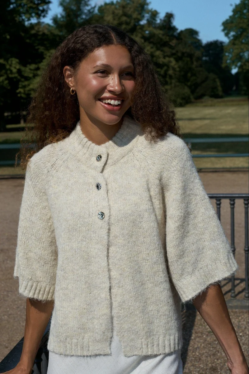 Neo Noir - Benuta Fluffy Knit Cardigan 165816 - 124 - Ivory
