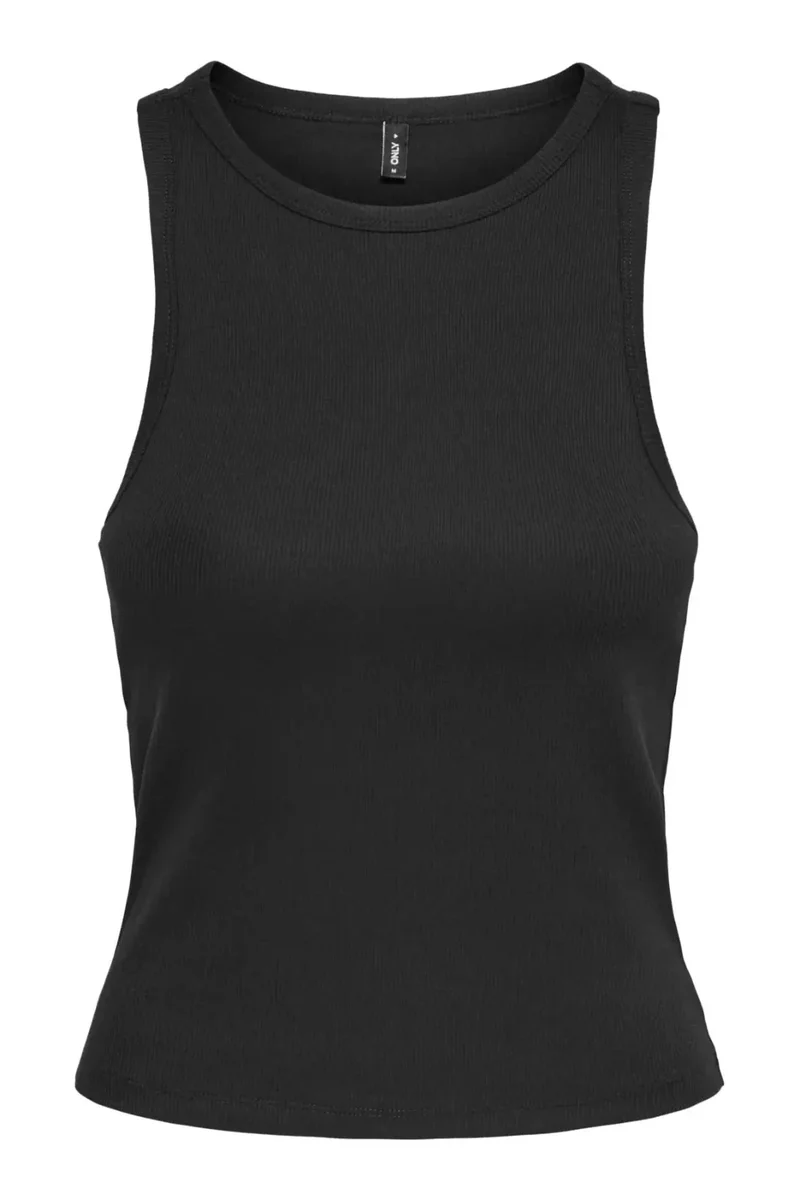 Only - Onlval S/L Bra Top - 5099783 Black