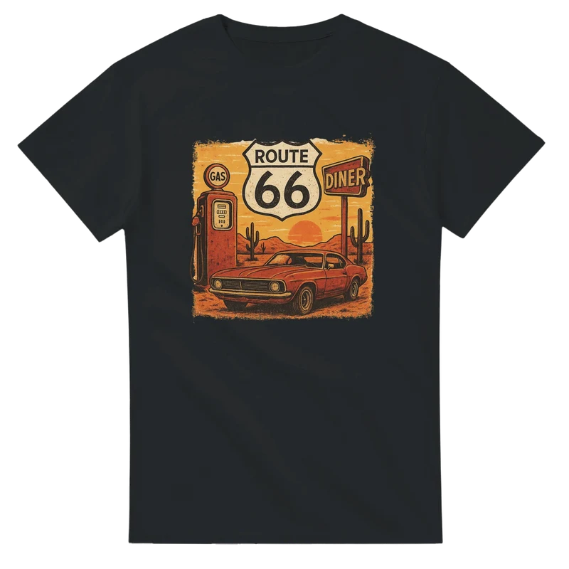 T-shirt Original – Route 66 Sunset Ride