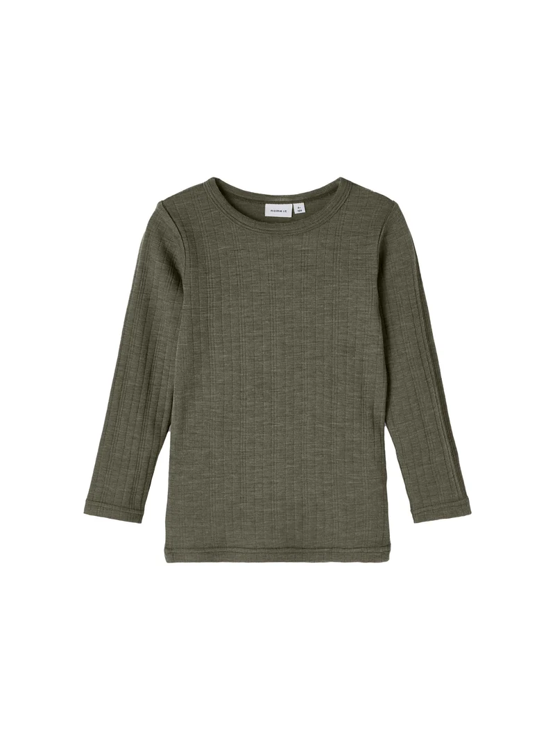 NMMWANG WOOL NEEDLE LS TOP