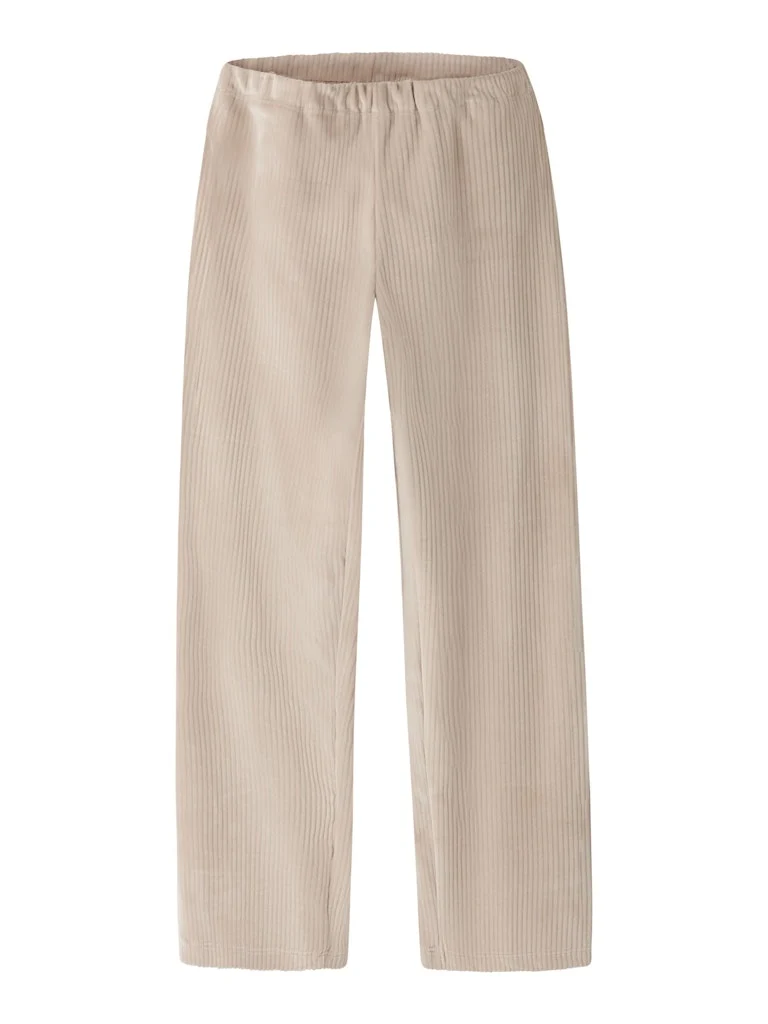 Beige Velour Byxa