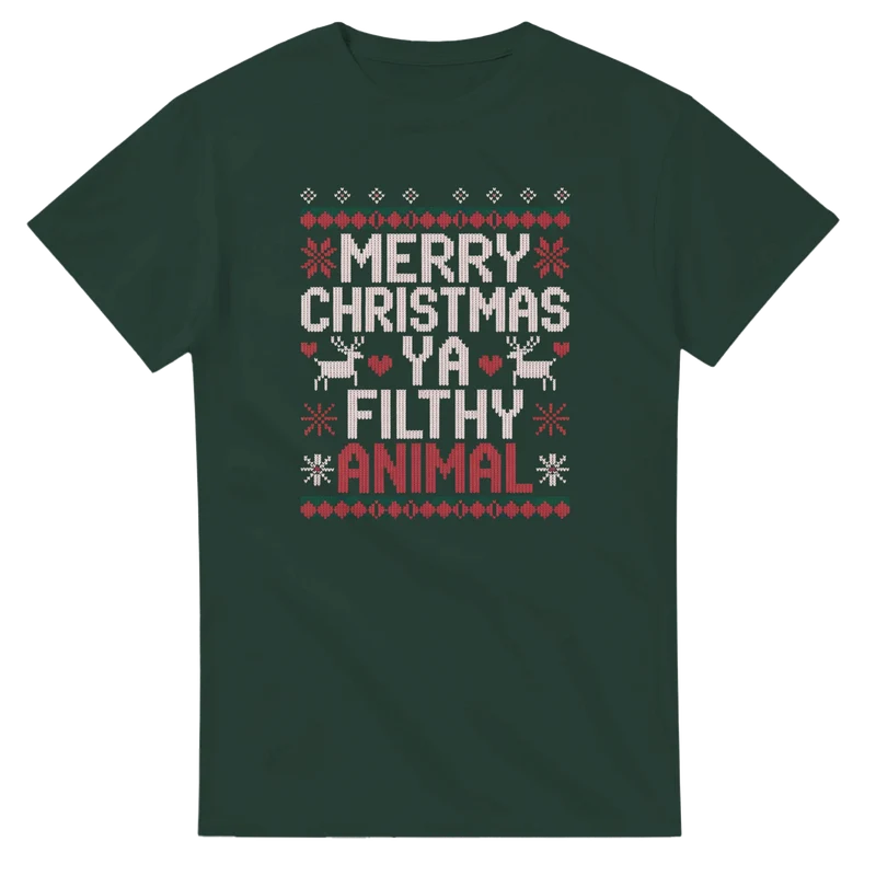 T-shirt - Merry Christmas Ya Filthy Animal