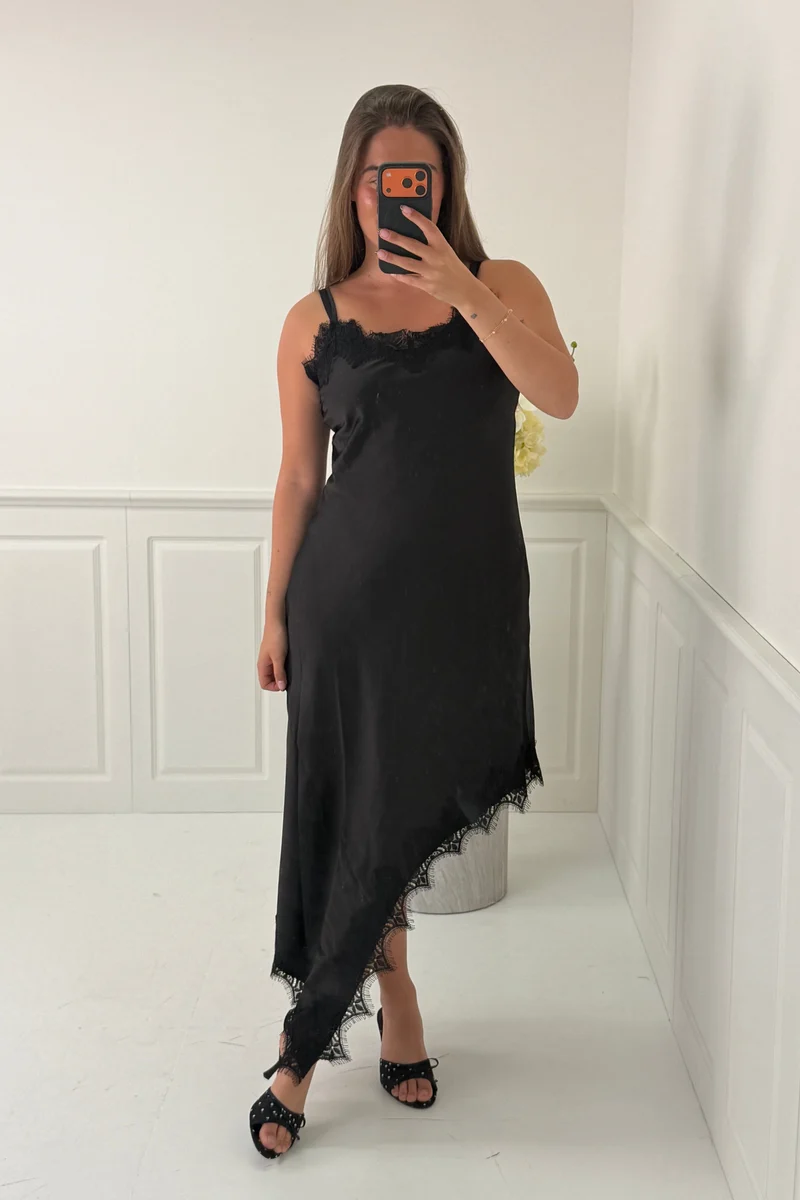 Dear Molly - Lace Long Dress - Black