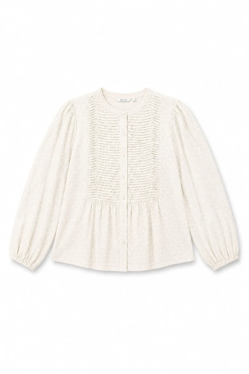 Noella - N-Loulou Ls Blouse 17040002 - 028 - White