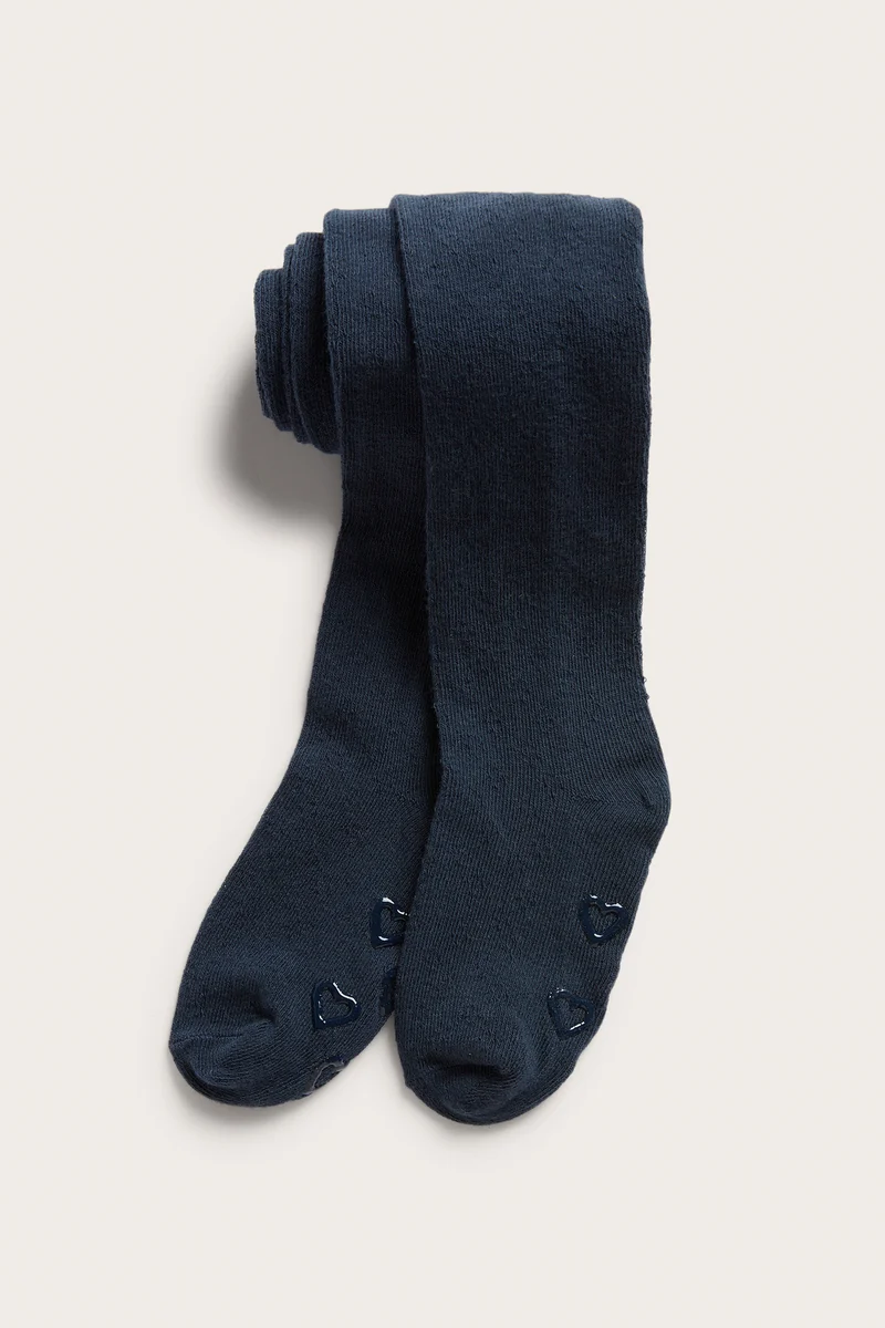 Kids blue eyelet-patterned tights