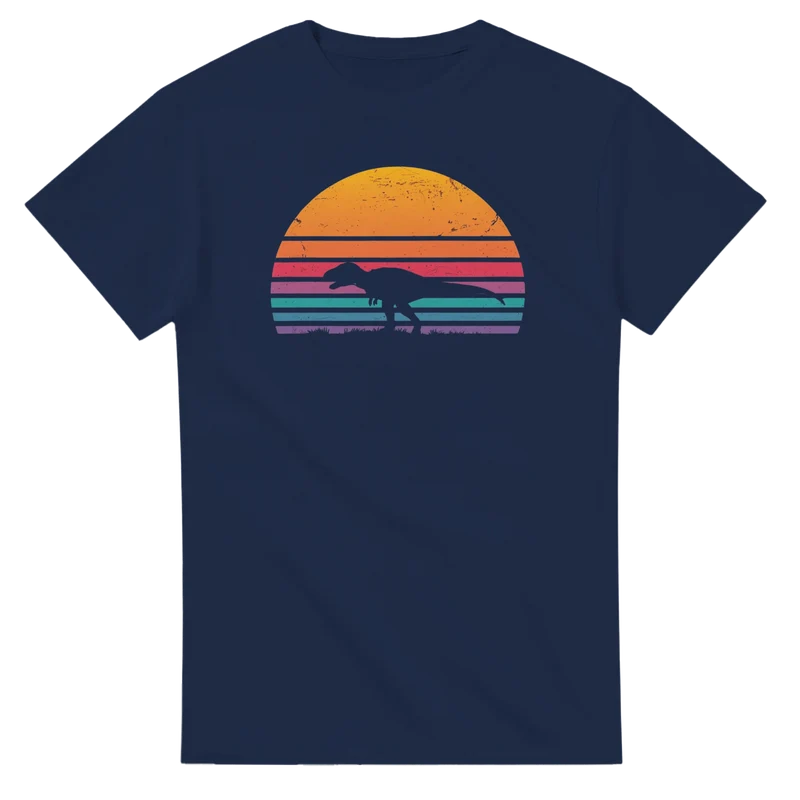 T-shirt - Retro Dino Sunset