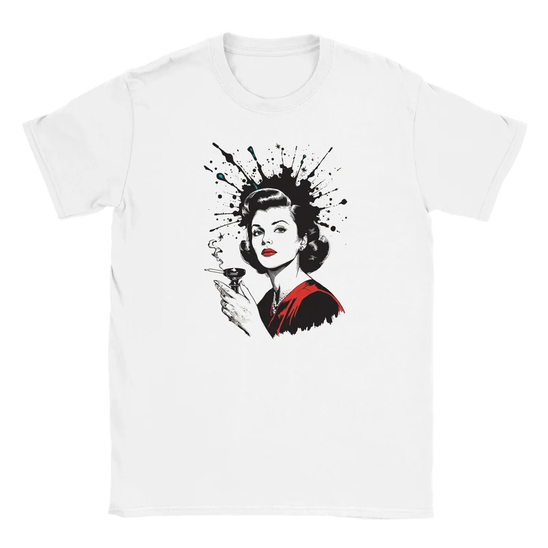 T-shirt - 1940s Glamour × Ink Splash