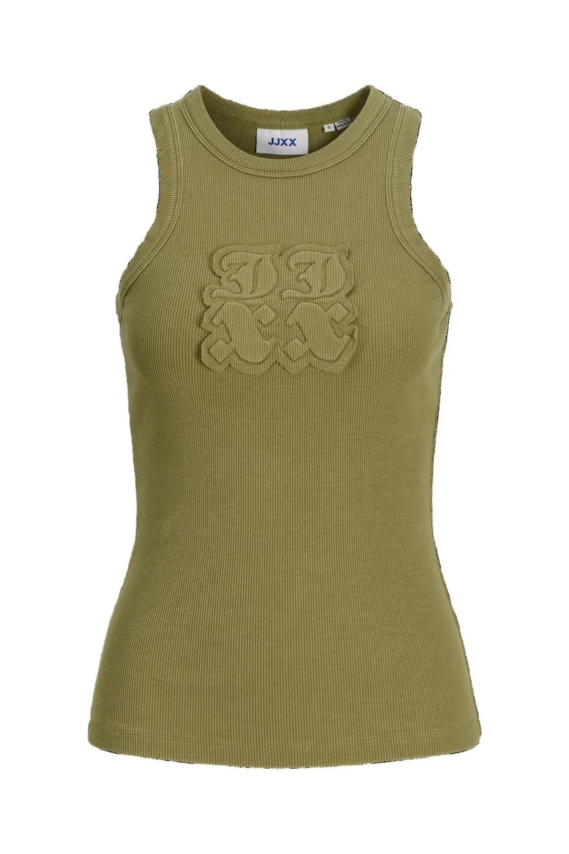 Jjxx - Jxforest Str Sl Patch Rib Top - 4925804 Green Moss