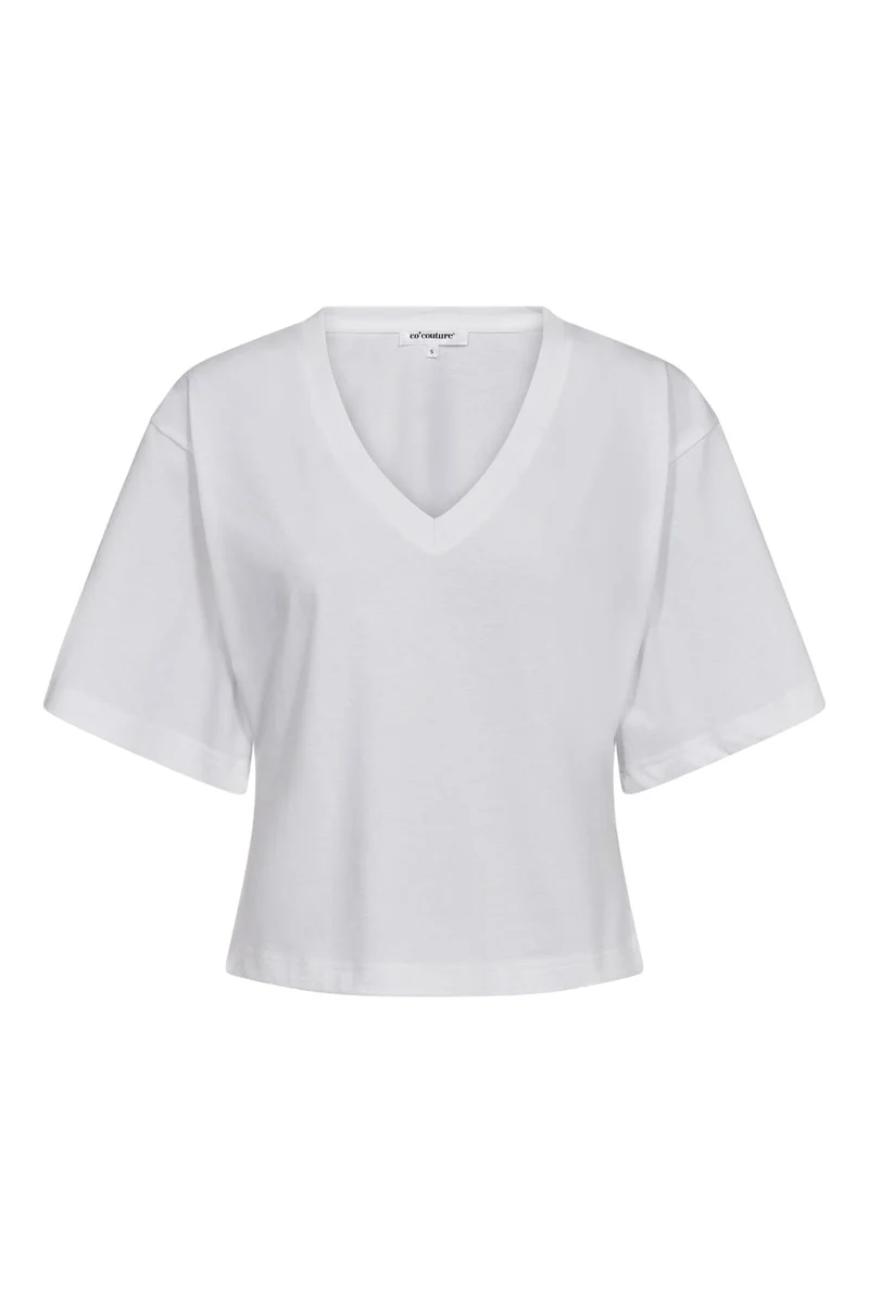 Co´Couture - 43012 Zengacc Tee V-Neck 505608 - 00021 - White