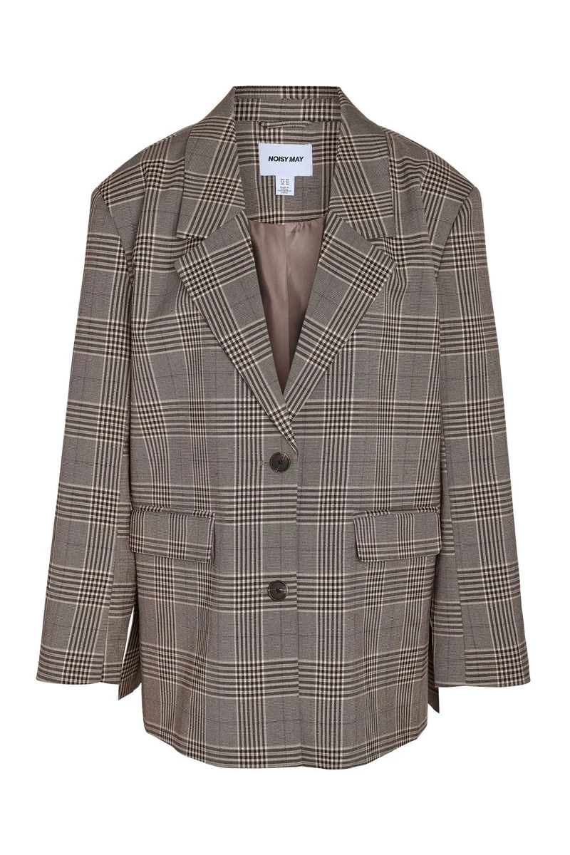 Noisy May - Nmwera L/S Slit Blazer Tlr - 5059731 Oatmeal Fig