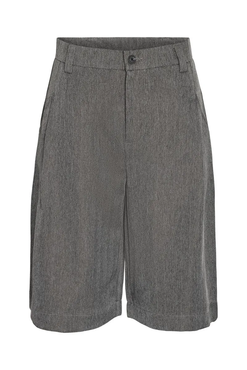 Noisy May - Nmremy Bermuda Shorts Tlr - 5056930 Dark Grey Herringbone