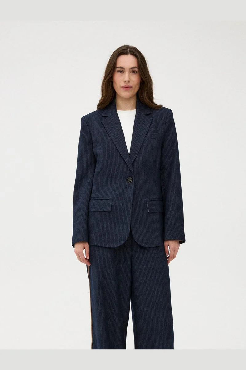 Gossia - Beatricego Jo Blazer G3285 - Navy Blue Stripes