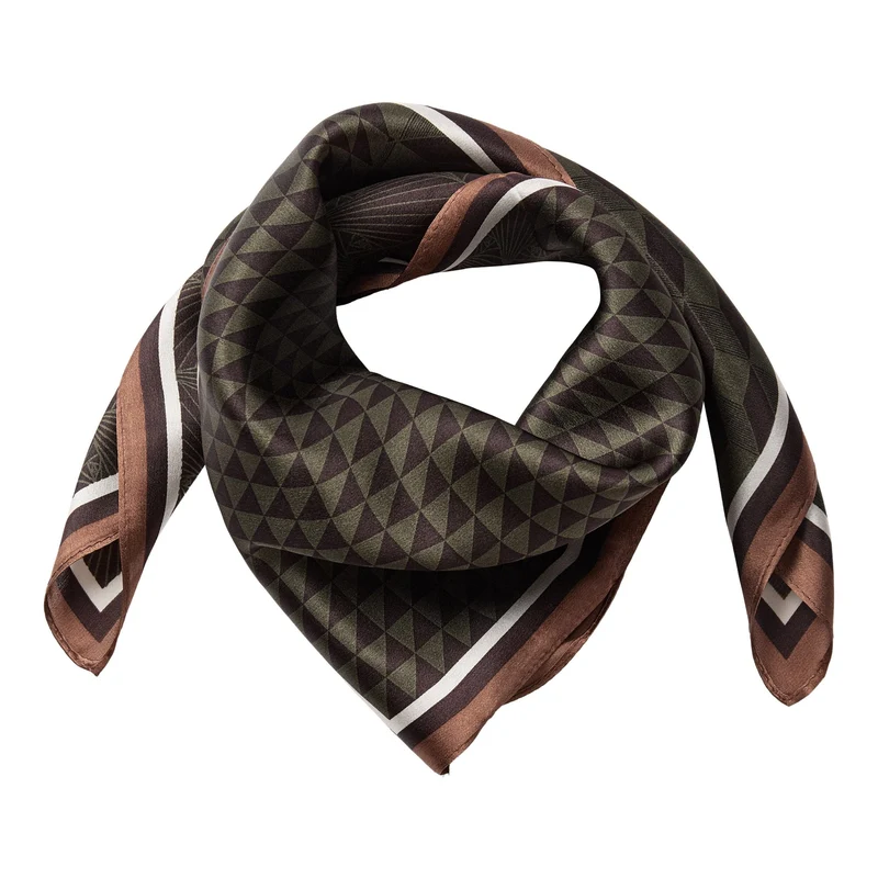 Co´Couture - Shilacc Silk Scarf 500250 - 20002 - Brown