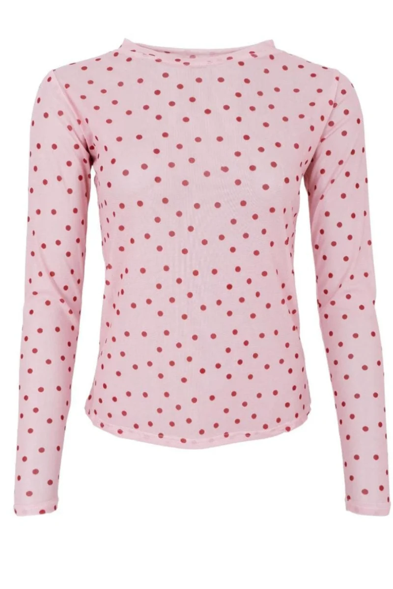 Black Colour - Bcannie Mesh Blouse 3846 - Shirts - Rose Dot