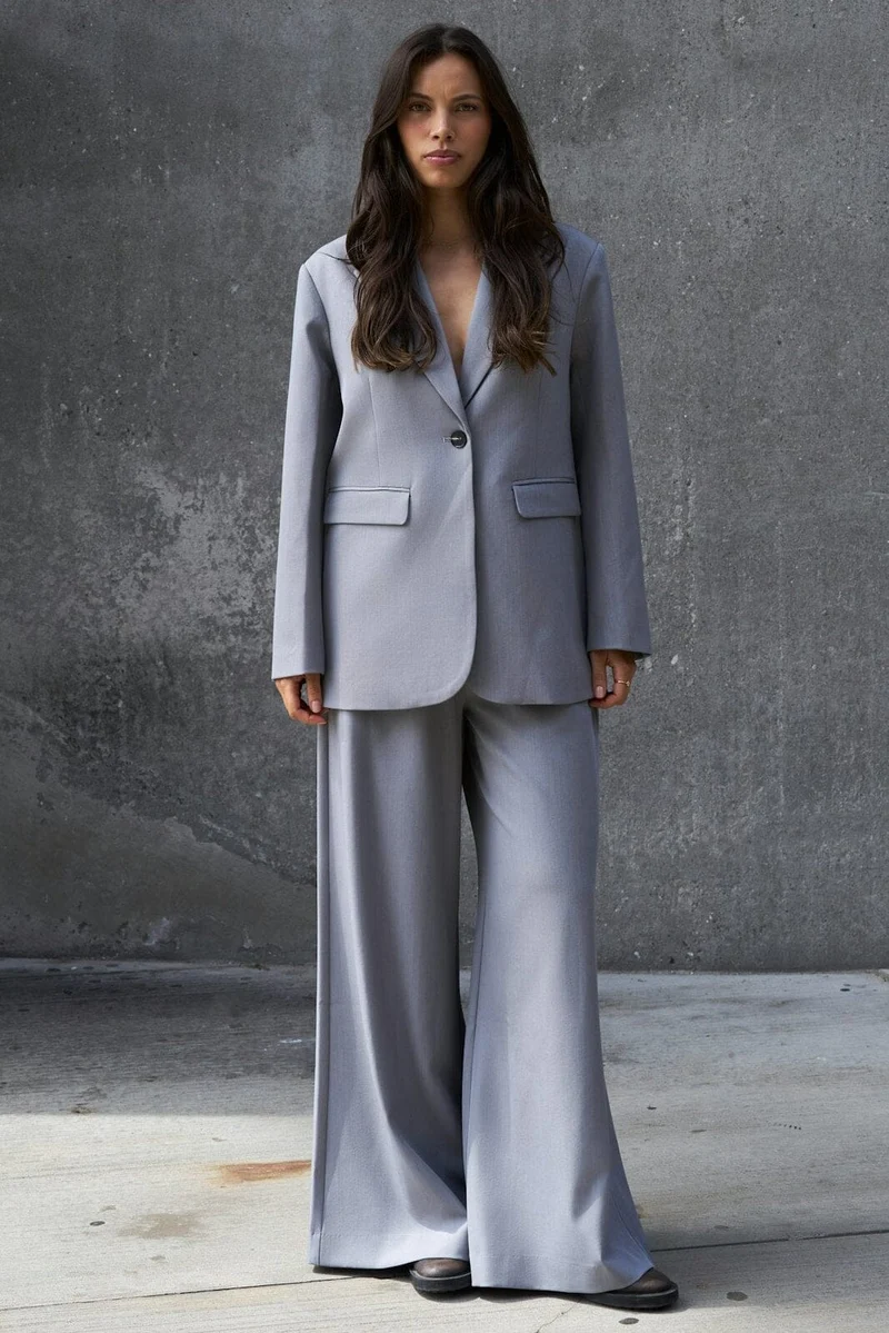 Neo Noir - Aarielle Structure Blazer 168202 - 133 - Grey Melange