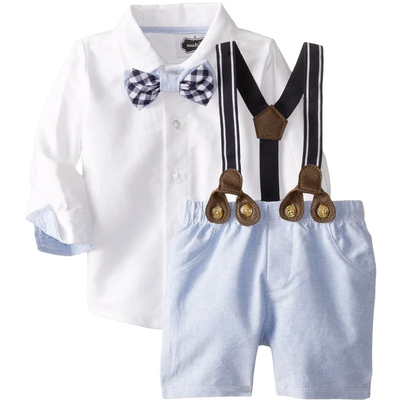 Mud Pie Baby Boys' Suspender Short Set