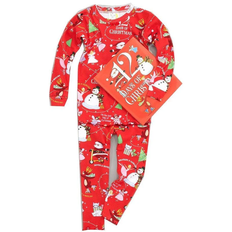 Books to Bed Girls 12 Days of Christmas Pajamas