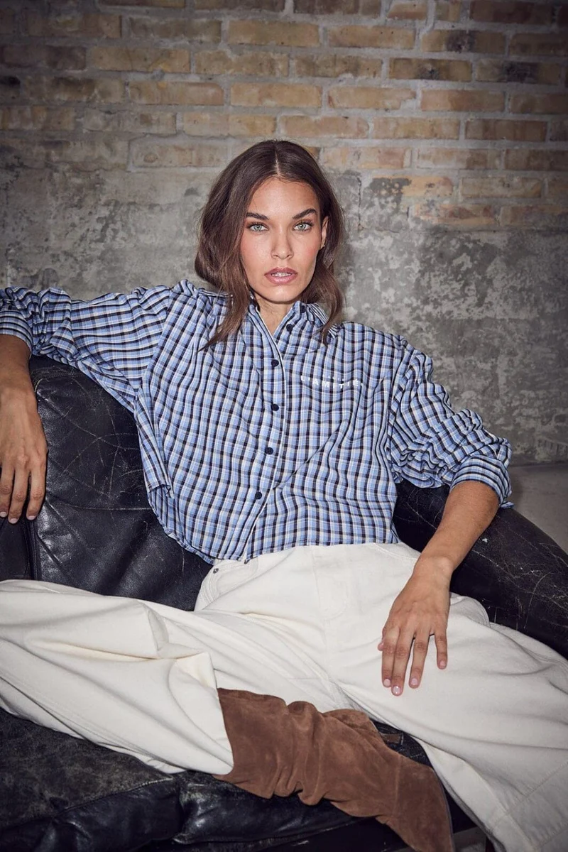 Haute L'Amitié - Isolde Check Shirt HL10828 - Blue Check