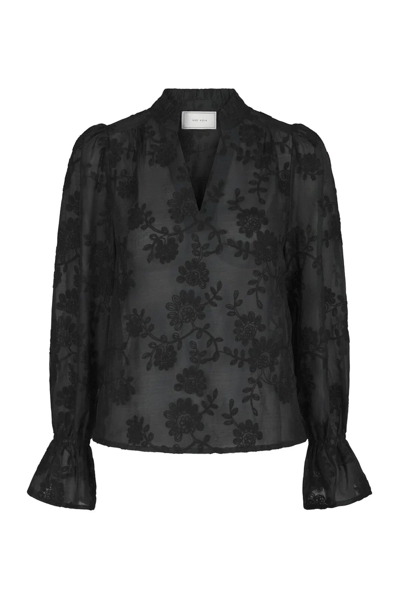 Neo Noir - Amara Emb. Blouse 170985 - 100 - Black