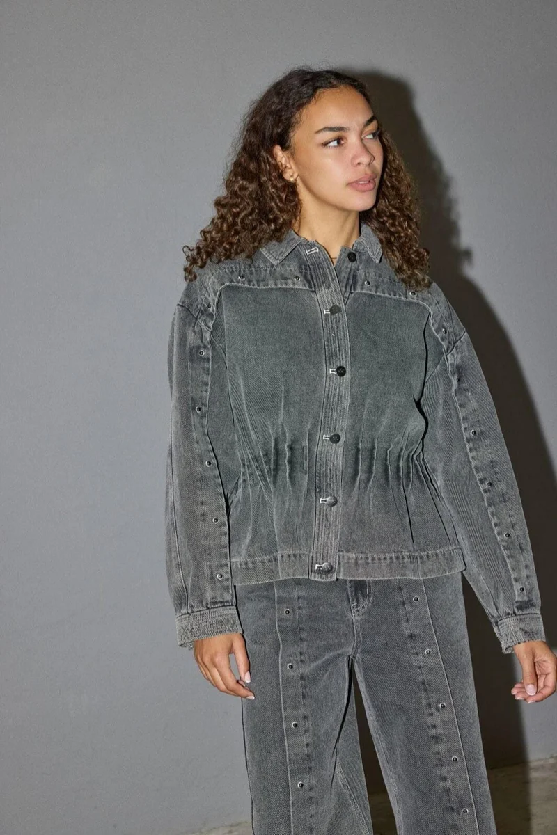 Co´Couture - Kellancc Denim Jacket 40032 - 139 - Mid Grey