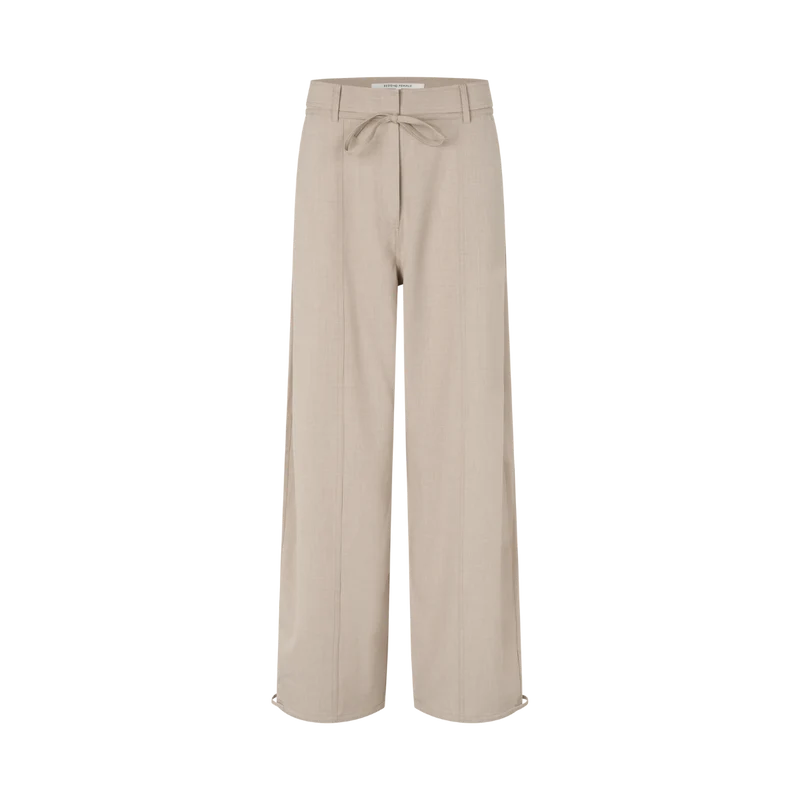 Zoie Cargo Trousers - Light Beige Melange