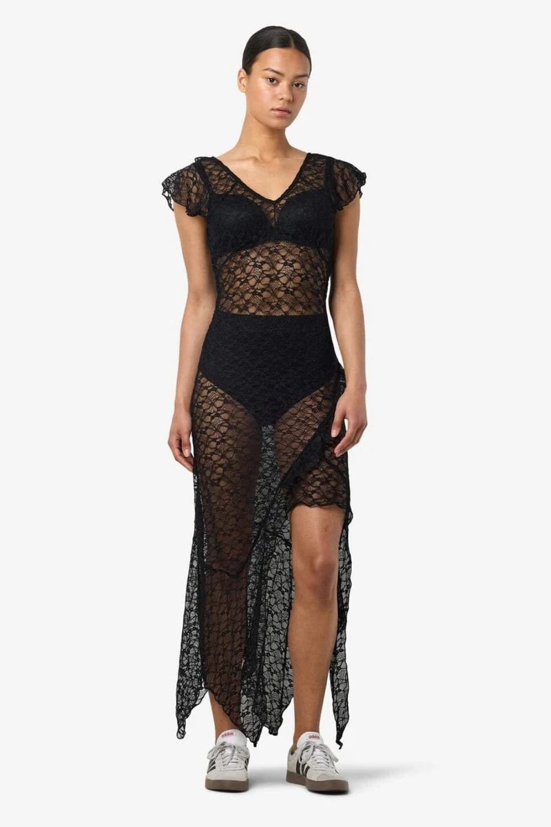 Noisy May - Nmlacey C/S Maxi Dress - 4845489 Black