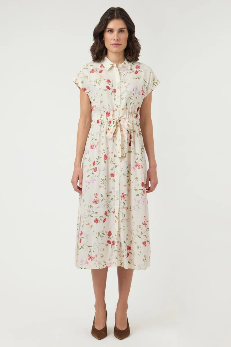 YAS - Yasasina Midi Belt Dress - 4970865 Pristine Botalia