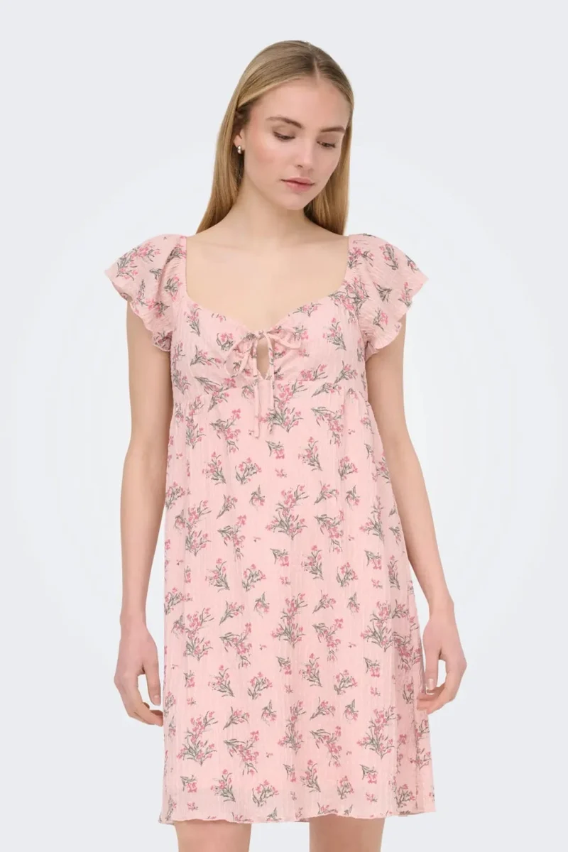 Only - Onldua Frill Sleeve Dress - 5065813 Pale Lilac (Cindy) Floral Laurel Whreat