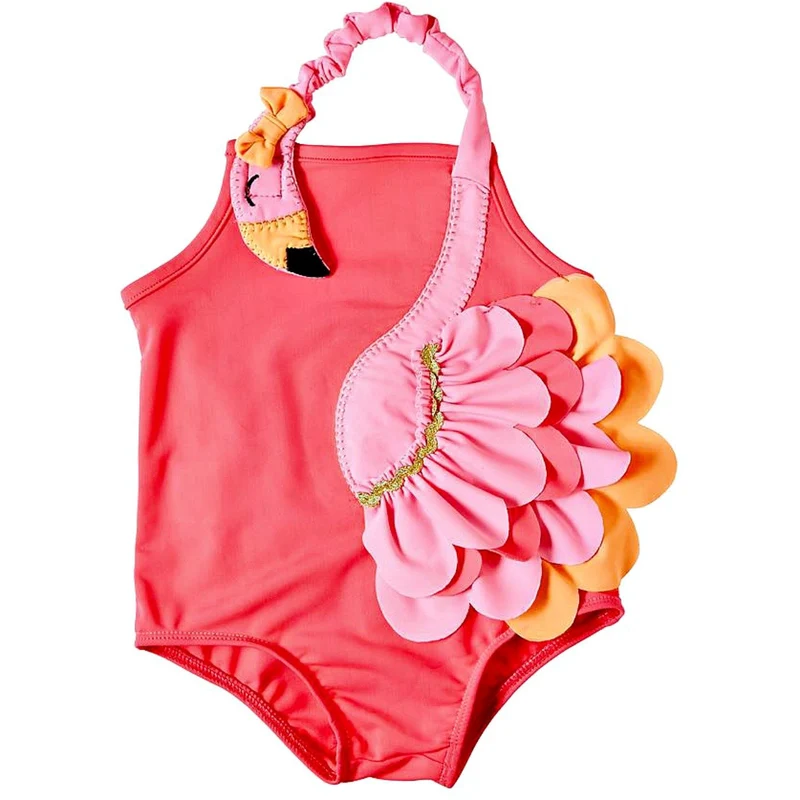 Baby Girls Flamingo One Piece Swimsuit