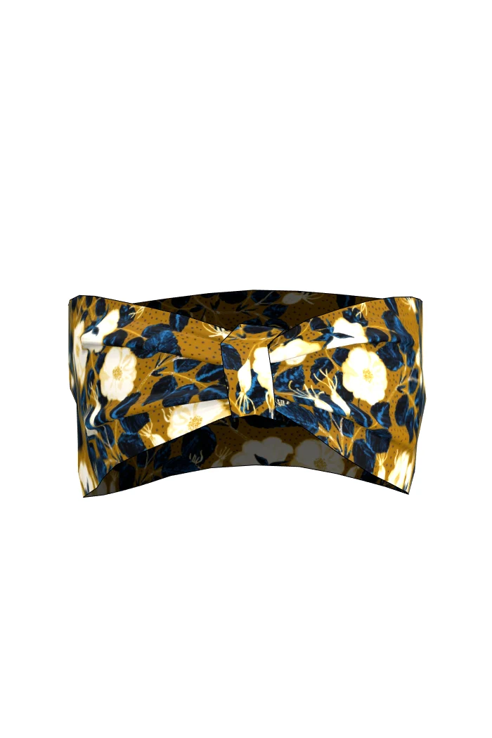 Hanna Hårband - 40s Flower Brown