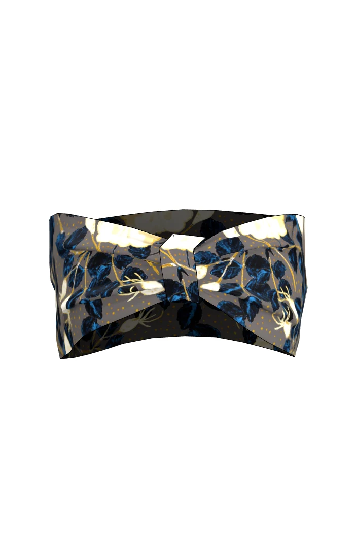 Hanna Hårband - 40s Flower Grey