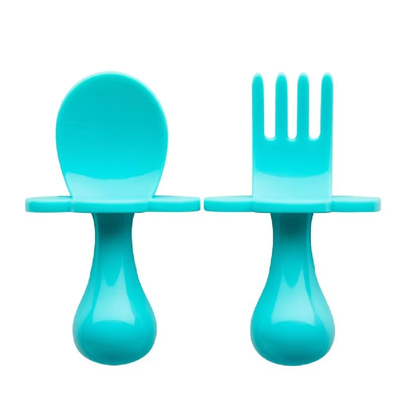 Grabease Baby Feeding Utensils - Teal My Heart