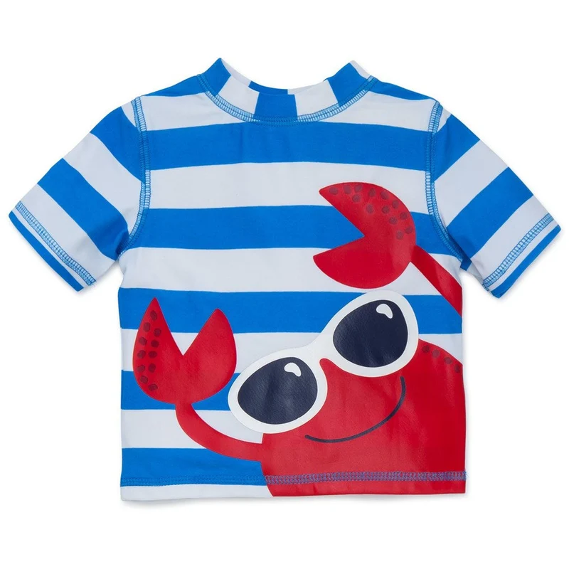 Little Me Boys Crab Rashguard Shirt