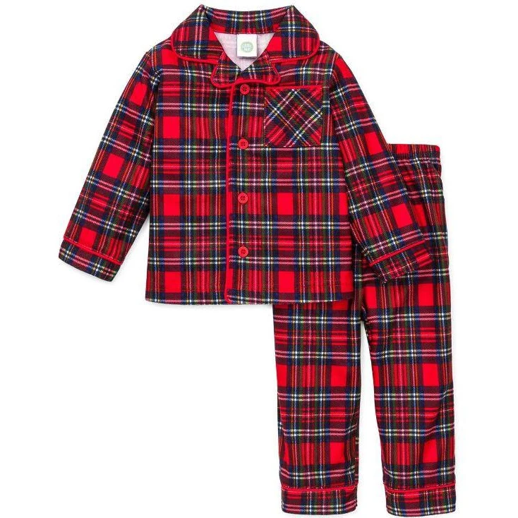 Boys Christmas Pajamas Infant or Toddler Plaid