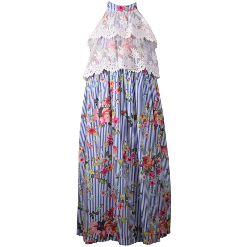 Girls 7 -16 Maxi Dress Vintage Floral Lace Halter Dress