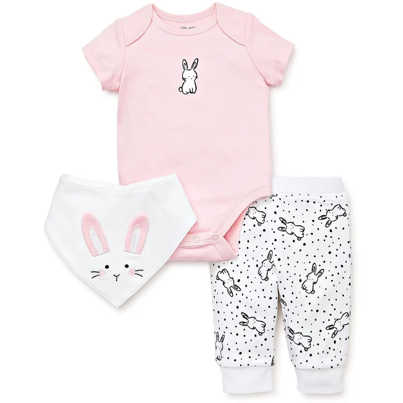 Baby Easter Bunny 3 pc pant and Bib Set