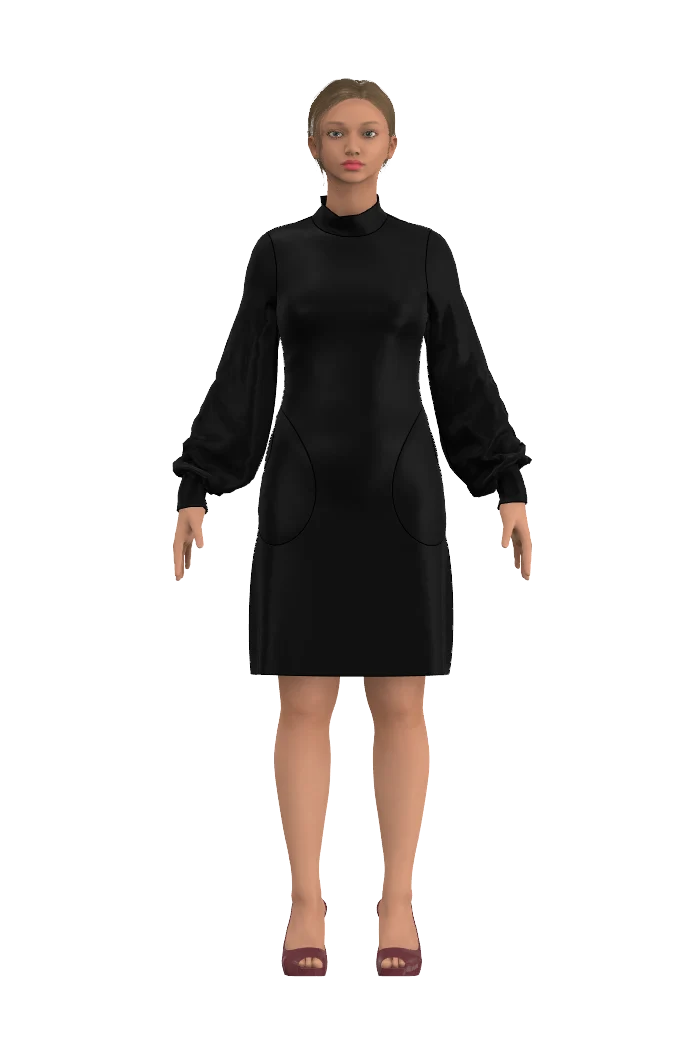 Klänning Claudia short - Black