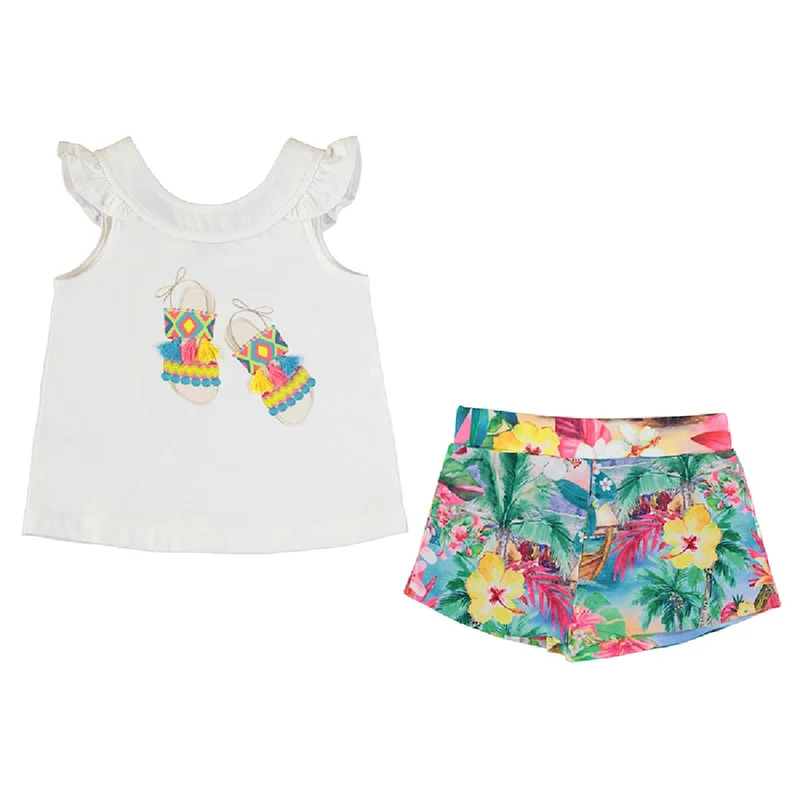 Girls Hawaiian Short and Tee Set
