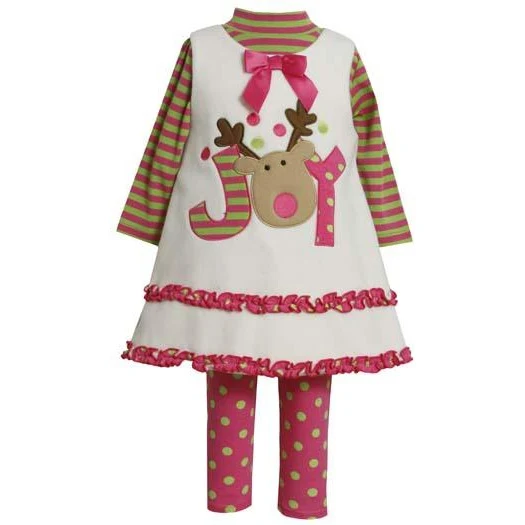 Bonnie Jean Christmas Baby Girls Ivory Joy Dress Set