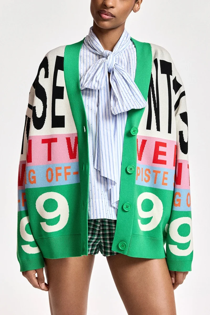 Essentiel Antwerp - Kreezer Jacquard Knit Jacket - K1ow Combo1 Off White
