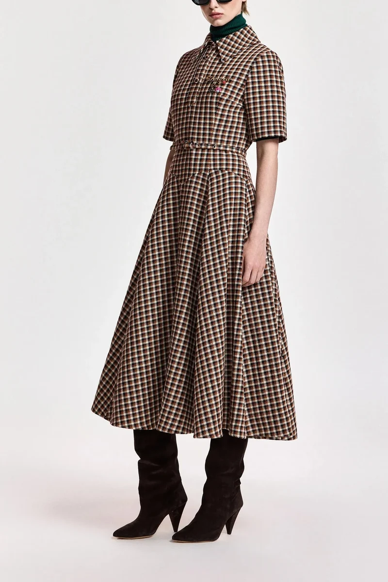 Essentiel Antwerp - Kin Fitted Shirt Dress - K1bw Combo1 Brown Sugar