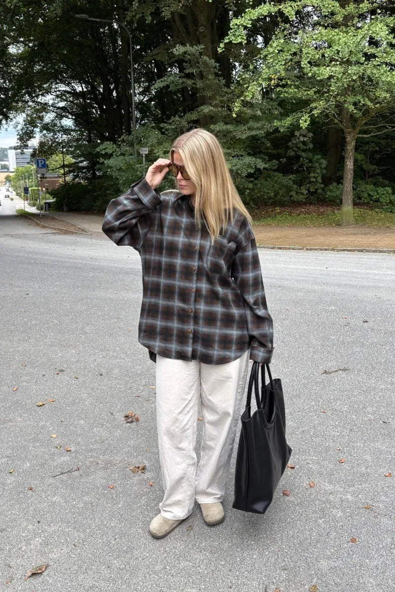 Noella - N-Marlon Shirt 18150002 - 528 - Danne Brown Blue Check