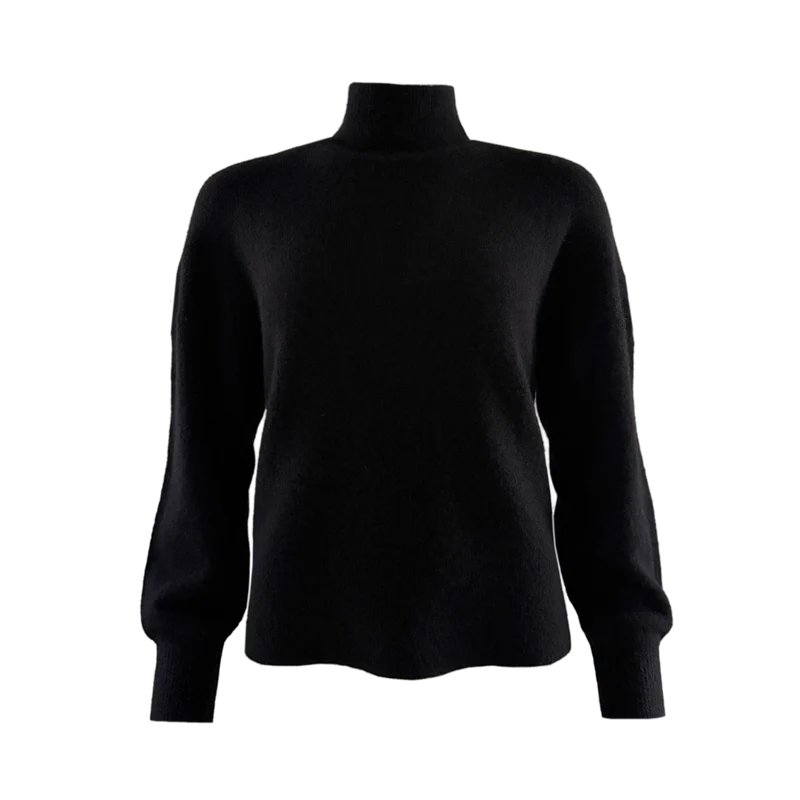 Frida Mock Neck - Black