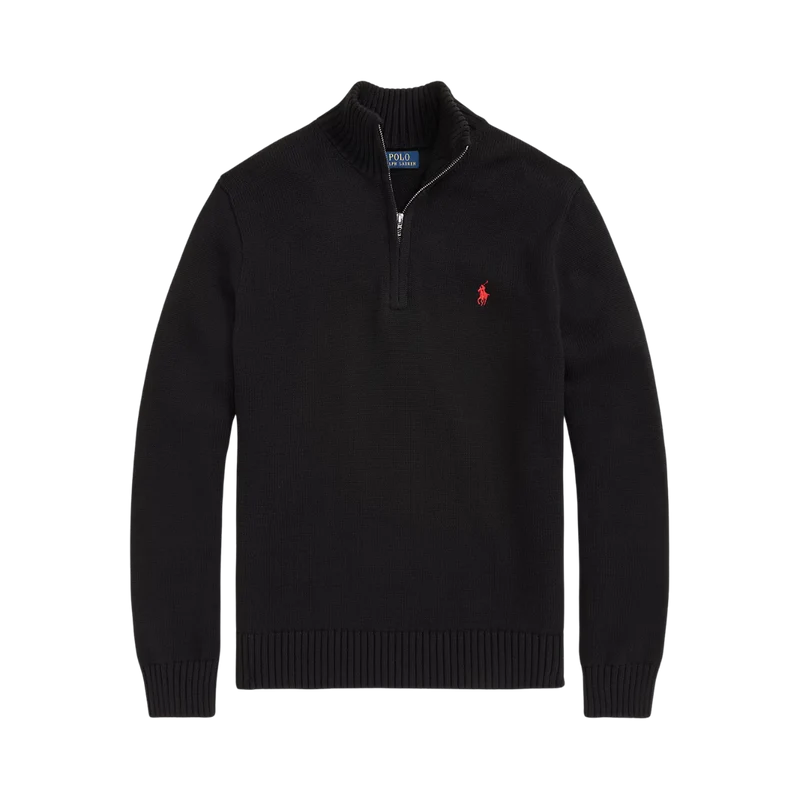 Long Sleeve Pullover - Polo Black
