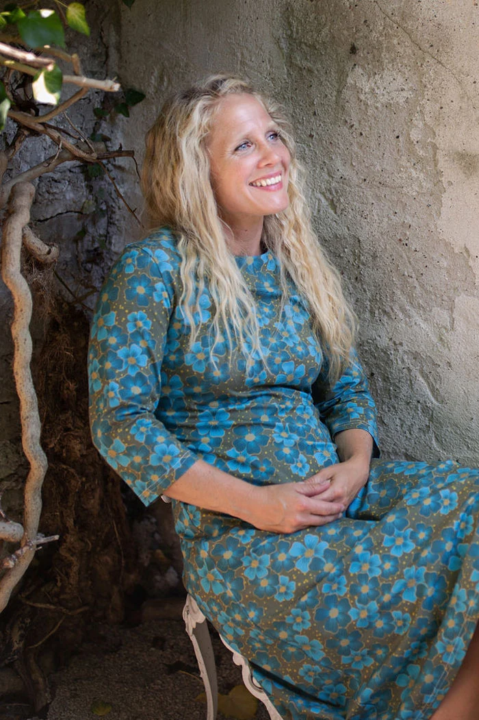 Klänning Signe - Springkly Blue
