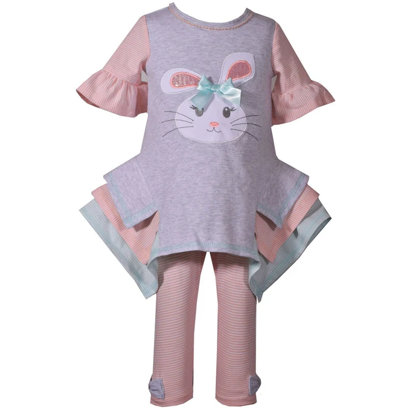 Girls Bunny Side Tier Legging Set 2T - 6X