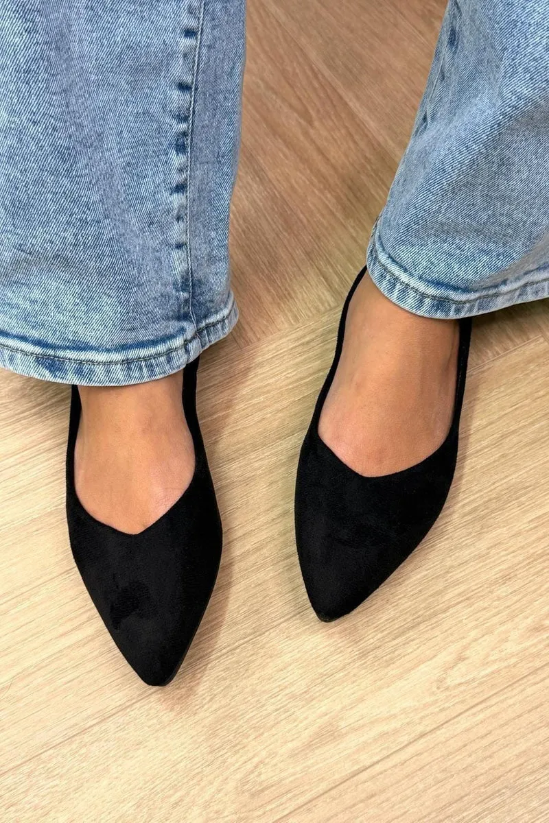 Bloom - Cornflower Ballet Flats - Black